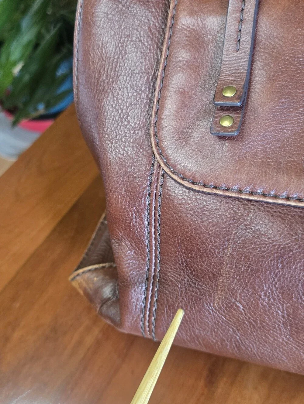 FOSSIL XL Leather Laptop Computer Satchel Tote Unisex Weekender Travel